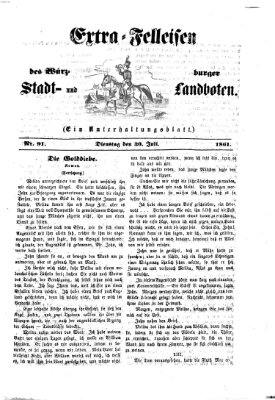 Extra-Felleisen (Würzburger Stadt- und Landbote) Dienstag 30. Juli 1861