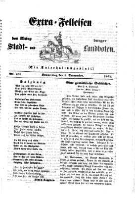 Extra-Felleisen (Würzburger Stadt- und Landbote) Donnerstag 5. September 1861