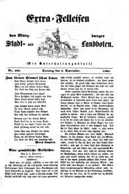 Extra-Felleisen (Würzburger Stadt- und Landbote) Sonntag 8. September 1861