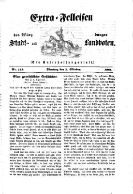 Extra-Felleisen (Würzburger Stadt- und Landbote) Dienstag 1. Oktober 1861