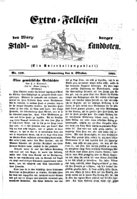 Extra-Felleisen (Würzburger Stadt- und Landbote) Donnerstag 3. Oktober 1861