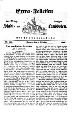 Extra-Felleisen (Würzburger Stadt- und Landbote) Sonntag 6. Oktober 1861