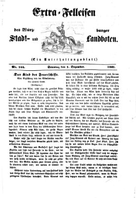 Extra-Felleisen (Würzburger Stadt- und Landbote) Sonntag 1. Dezember 1861