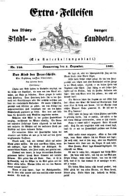 Extra-Felleisen (Würzburger Stadt- und Landbote) Donnerstag 5. Dezember 1861