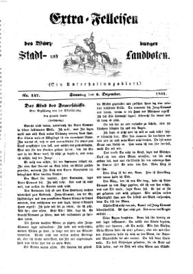 Extra-Felleisen (Würzburger Stadt- und Landbote) Sonntag 8. Dezember 1861