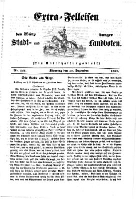 Extra-Felleisen (Würzburger Stadt- und Landbote) Dienstag 17. Dezember 1861