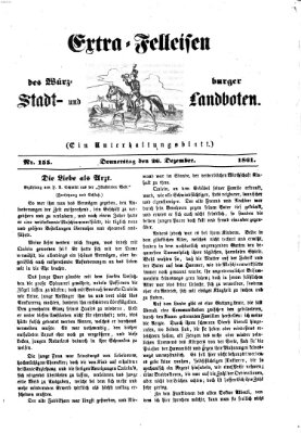 Extra-Felleisen (Würzburger Stadt- und Landbote) Donnerstag 26. Dezember 1861