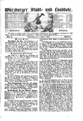 Würzburger Stadt- und Landbote Donnerstag 2. Januar 1862