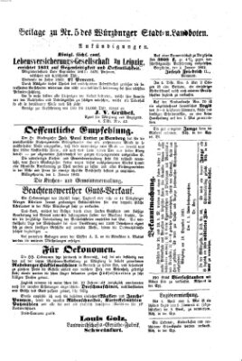 Würzburger Stadt- und Landbote Montag 6. Januar 1862