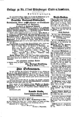 Würzburger Stadt- und Landbote Montag 20. Januar 1862