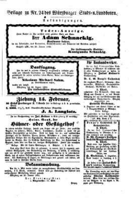 Würzburger Stadt- und Landbote Dienstag 28. Januar 1862