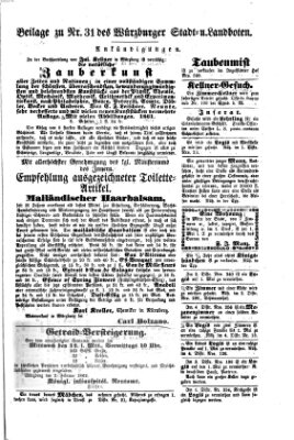 Würzburger Stadt- und Landbote Mittwoch 5. Februar 1862