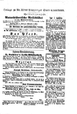 Würzburger Stadt- und Landbote Donnerstag 6. Februar 1862