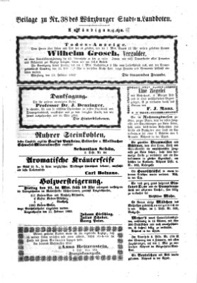 Würzburger Stadt- und Landbote Donnerstag 13. Februar 1862