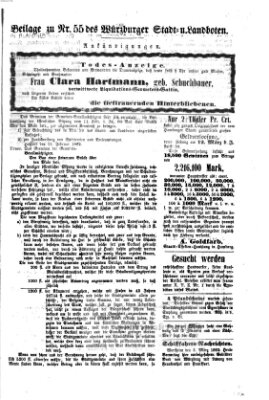 Würzburger Stadt- und Landbote Mittwoch 5. März 1862