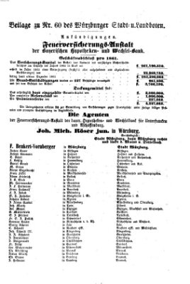 Würzburger Stadt- und Landbote Dienstag 11. März 1862