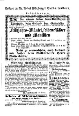 Würzburger Stadt- und Landbote Samstag 22. März 1862