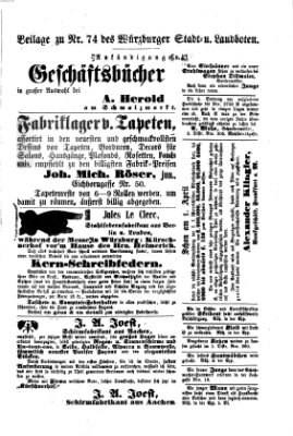 Würzburger Stadt- und Landbote Donnerstag 27. März 1862