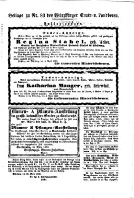 Würzburger Stadt- und Landbote Montag 7. April 1862