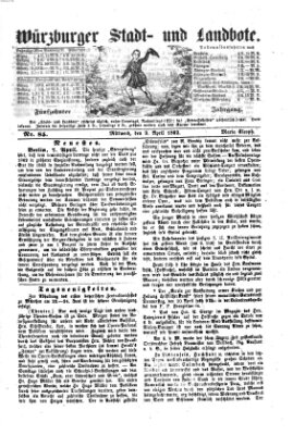 Würzburger Stadt- und Landbote Mittwoch 9. April 1862