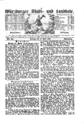 Würzburger Stadt- und Landbote Samstag 19. April 1862