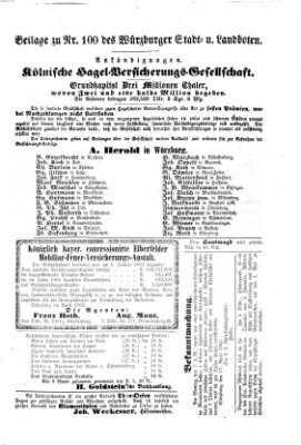 Würzburger Stadt- und Landbote Samstag 26. April 1862