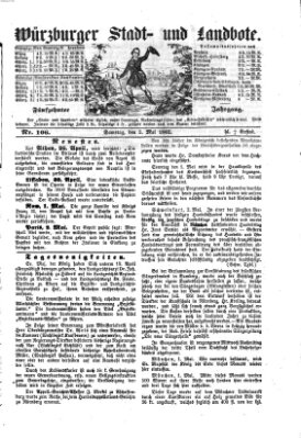 Würzburger Stadt- und Landbote Samstag 3. Mai 1862