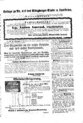 Würzburger Stadt- und Landbote Donnerstag 8. Mai 1862