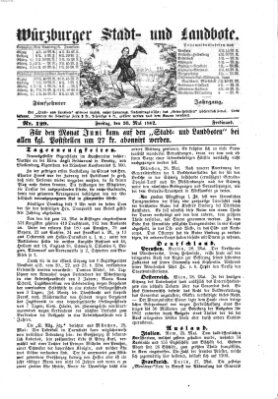 Würzburger Stadt- und Landbote Freitag 30. Mai 1862