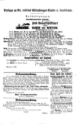 Würzburger Stadt- und Landbote Freitag 20. Juni 1862