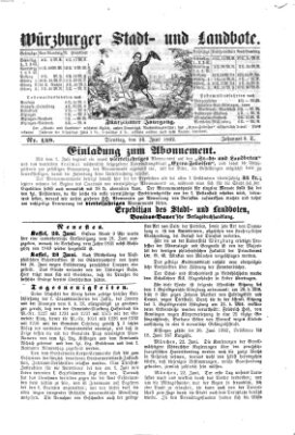 Würzburger Stadt- und Landbote Dienstag 24. Juni 1862