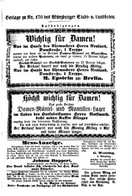 Würzburger Stadt- und Landbote Freitag 18. Juli 1862