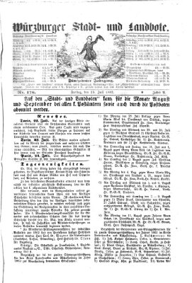 Würzburger Stadt- und Landbote Freitag 25. Juli 1862