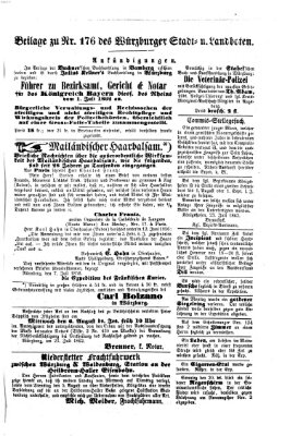 Würzburger Stadt- und Landbote Freitag 25. Juli 1862