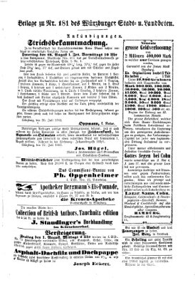 Würzburger Stadt- und Landbote Donnerstag 31. Juli 1862