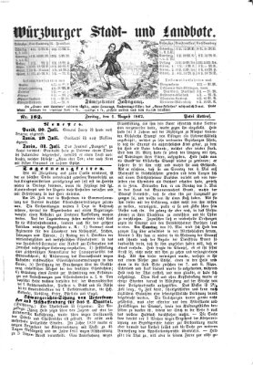 Würzburger Stadt- und Landbote Freitag 1. August 1862