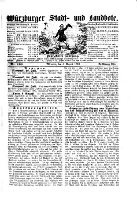 Würzburger Stadt- und Landbote Mittwoch 6. August 1862