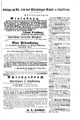 Würzburger Stadt- und Landbote Mittwoch 6. August 1862