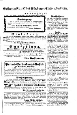 Würzburger Stadt- und Landbote Donnerstag 7. August 1862