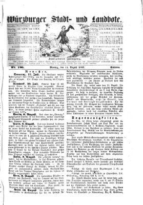 Würzburger Stadt- und Landbote Montag 11. August 1862