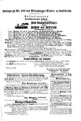 Würzburger Stadt- und Landbote Montag 11. August 1862