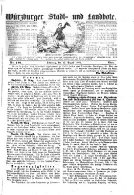 Würzburger Stadt- und Landbote Dienstag 12. August 1862