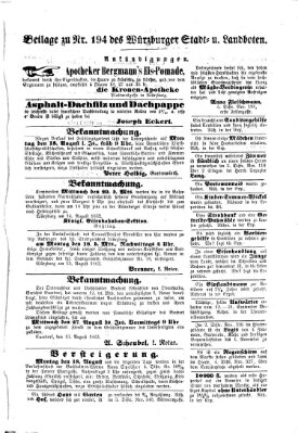 Würzburger Stadt- und Landbote Freitag 15. August 1862