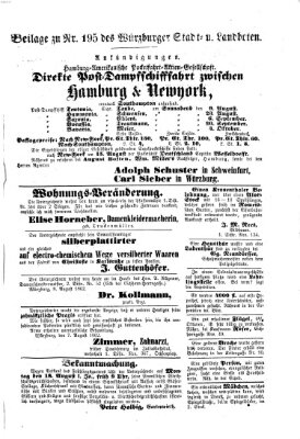 Würzburger Stadt- und Landbote Samstag 16. August 1862