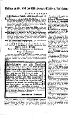 Würzburger Stadt- und Landbote Dienstag 19. August 1862