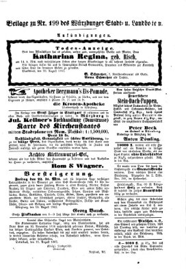 Würzburger Stadt- und Landbote Donnerstag 21. August 1862