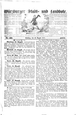 Würzburger Stadt- und Landbote Dienstag 26. August 1862