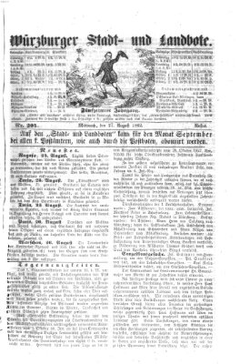 Würzburger Stadt- und Landbote Mittwoch 27. August 1862