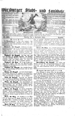 Würzburger Stadt- und Landbote Montag 1. September 1862