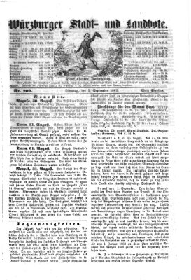 Würzburger Stadt- und Landbote Dienstag 2. September 1862